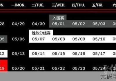 MSI2024赛程表 MSI2024赛程表淘汰赛